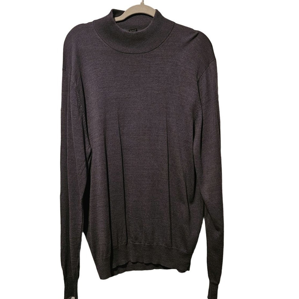 Joseph A Bank 100% silk blue gray lightweight sweater size L